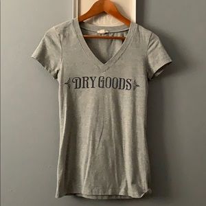 Dry goods light grey v neck tee